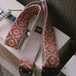 Tomato Nubuck Leather Guitar Strap