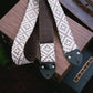 Monochrome Nubuck Leather Guitar Strap