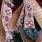 Aztec Thistle Nubuck Leather Guitar Strap