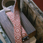 Tomato Nubuck Leather Guitar Strap