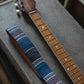 Ink Nubuck Leather Guitar Strap