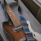 Ink Nubuck Leather Guitar Strap