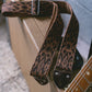 Ikat Nubuck Leather Guitar Strap