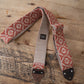 Tomato Nubuck Leather Guitar Strap