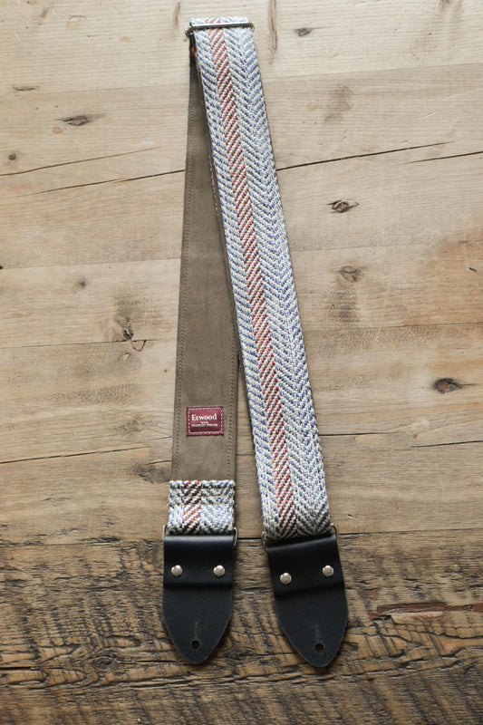 blue guitar strap, woven, by Etwood Studios