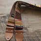 woven guitar strap, brown stripes by Etwood Studios