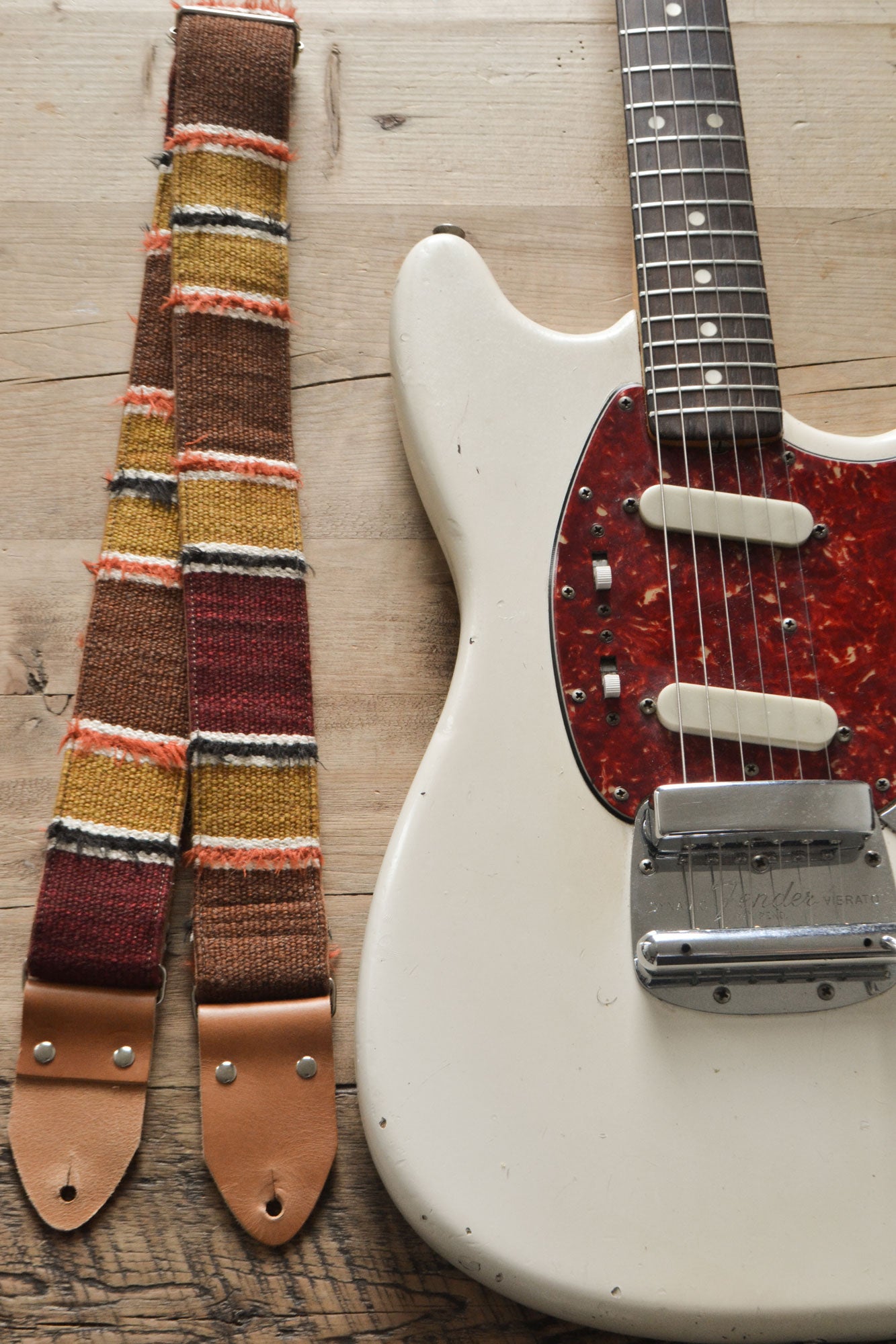 striped guitar strap