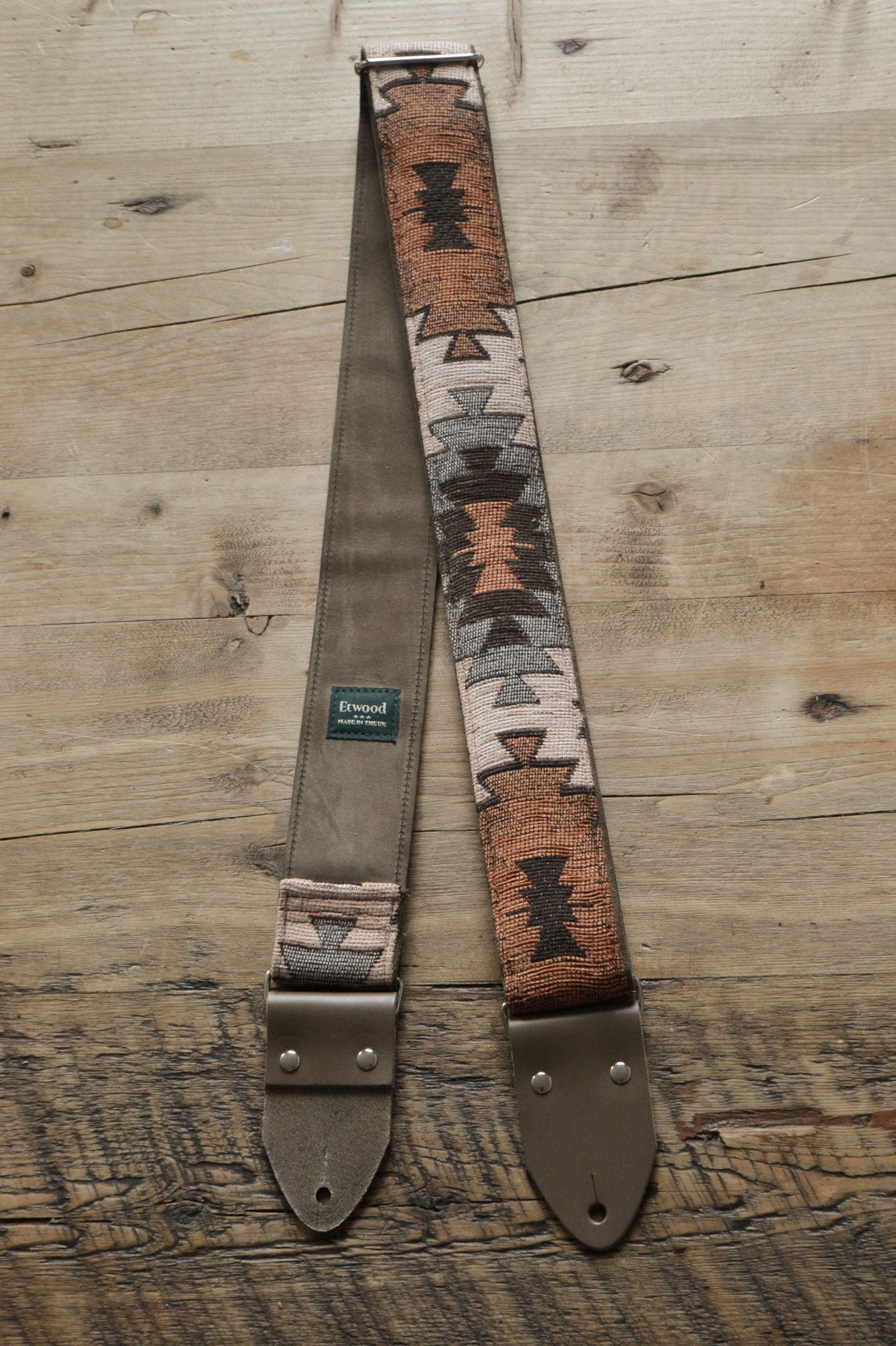 Orange Aztec Guitar Strap | Custom Handmade | 