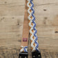 blue guitar strap, vintage design by Etwood Studios