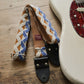 psychedelic blue guitar strap by Etwood Studios