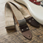 woven white guitar strap