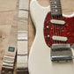 woven white guitar strap